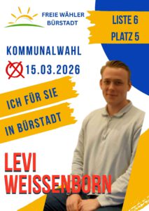 Levi Weißenborn Kandidat für die Freie Wähler Bürstadt