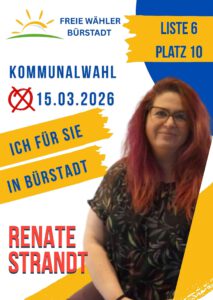 Renate Strandt Kandidat für die Freie Wähler Bürstadt