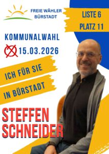 Steffen Schneider Kandidat für die Freie Wähler Bürstadt