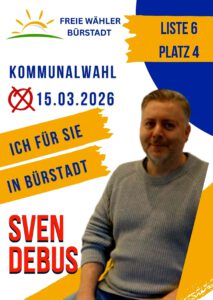 Sven Debus Kandidat für die Freie Wähler Bürstadt